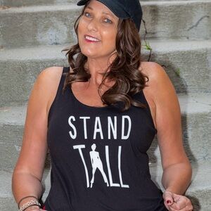 Stand Tall Women's Black Tank Top